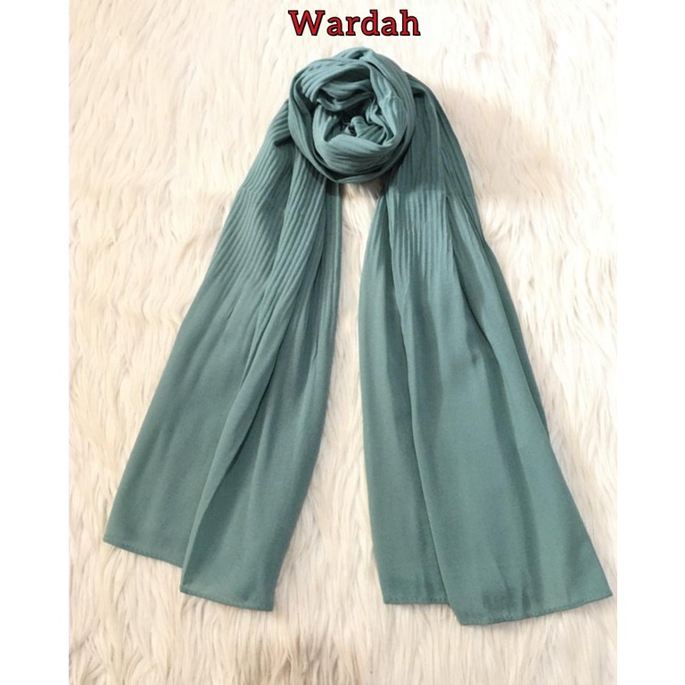 Premium PASHMINA PLISKET DUYUNG CERUTY Uno AZARA Ori Hijab Jilbab Pasmina 180x75cm-WARDAH