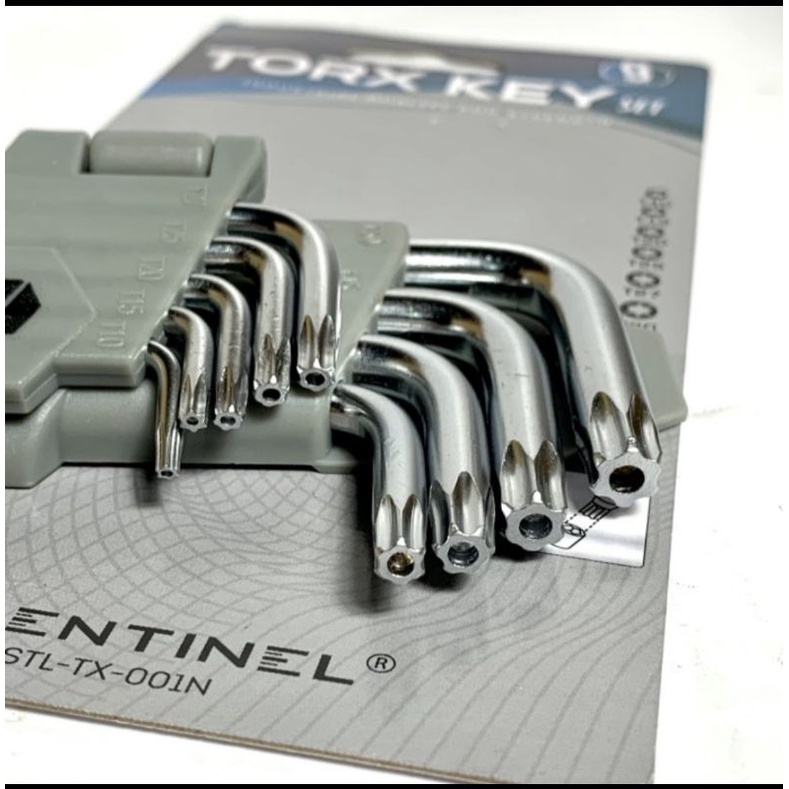 SENTINEL KUNCI L SET BINTANG BERLUBANG 9PCS TORX KEY SET