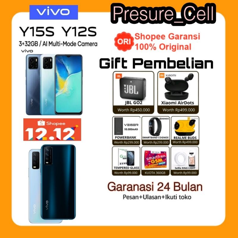 VIVO Y15S - VIVO Y12S RAM 3GB ROM 32GB GARANSI RESMI 5000mAh