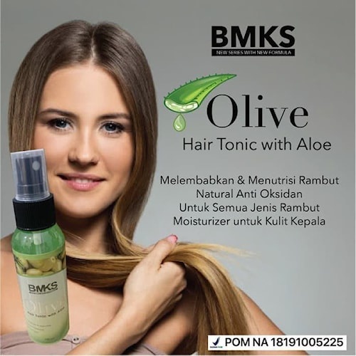 BMKS OLIVE HAIR TONIC KERATIN HAIR TREATMENT KECANTIKAN PERAWATAN RAMBUT RUSAK ORIGINAL BPOM