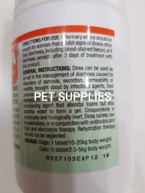 Obat diare anjing dan kucing terbaik, DIREA