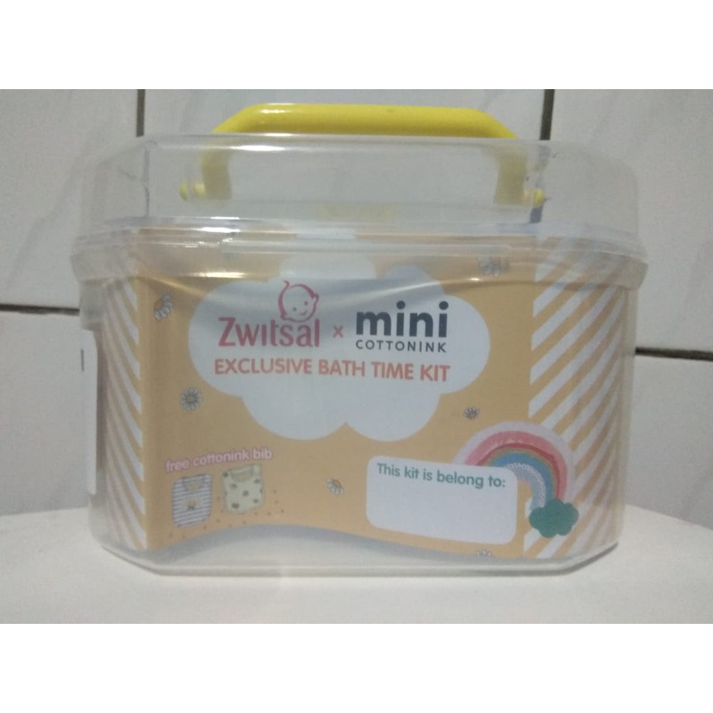 ZWITSAL Bath Time Kit Box Serba Guna Bayi Peralatan Mandi Boks Container Tempat Penyimpanan