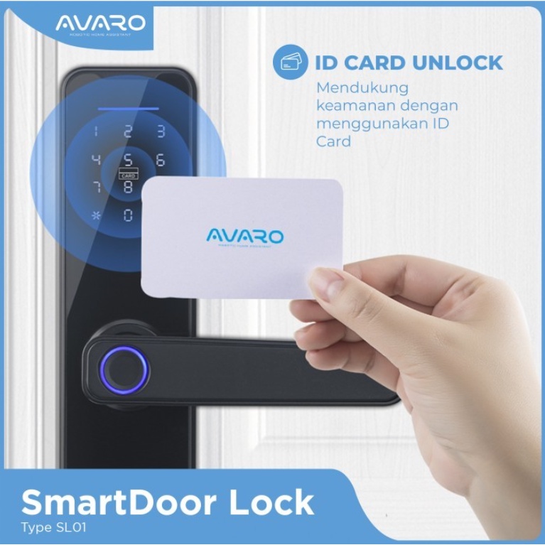 AVARO Smart Door Lock Handle RFID Fingerprint Waterproof WIFI PIN