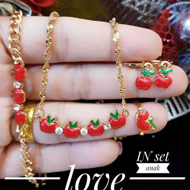 Xuping set perhiasan anak lapis emas 18k 0817k