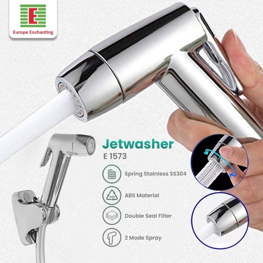 Jual Toilet Shower Jet Washer Europe Enchanting E1573 Dual Spray Chrome