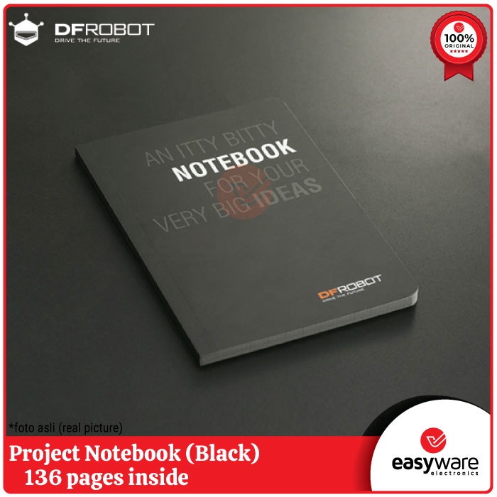 DFRobot Project Notebook (Black) Buku DFRobot