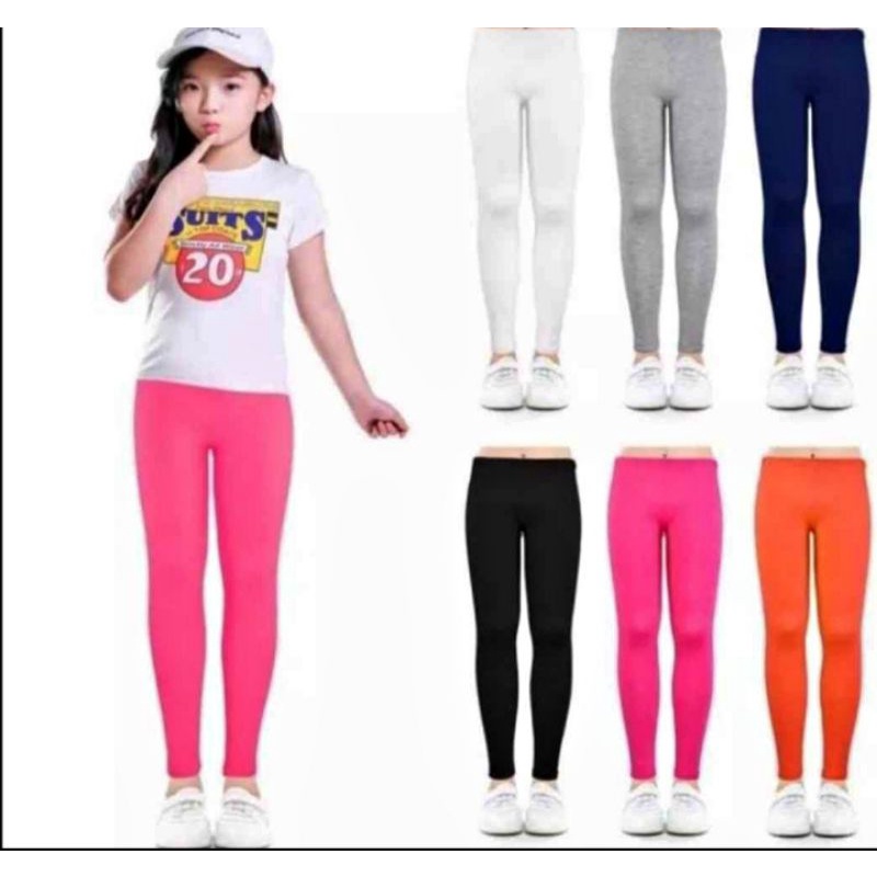 LEGGING ANAK SPANDEK RAYON/KAOS USIA 6-8THN 9-12THN