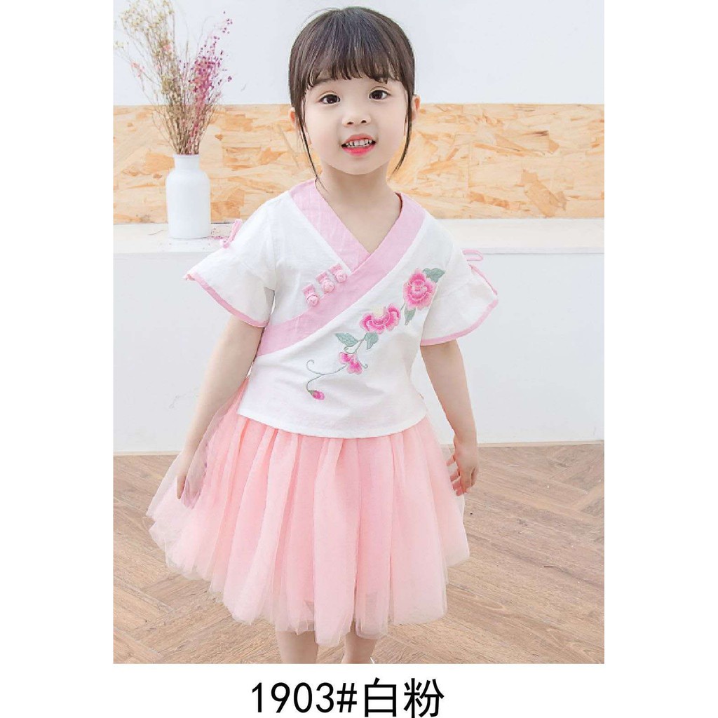 1-2 Tahun | Setelan Kyung Mi - Baju Imlek Sanghai Rok Anak Perempuan Kualitas Import Cheongsam Mandarin
