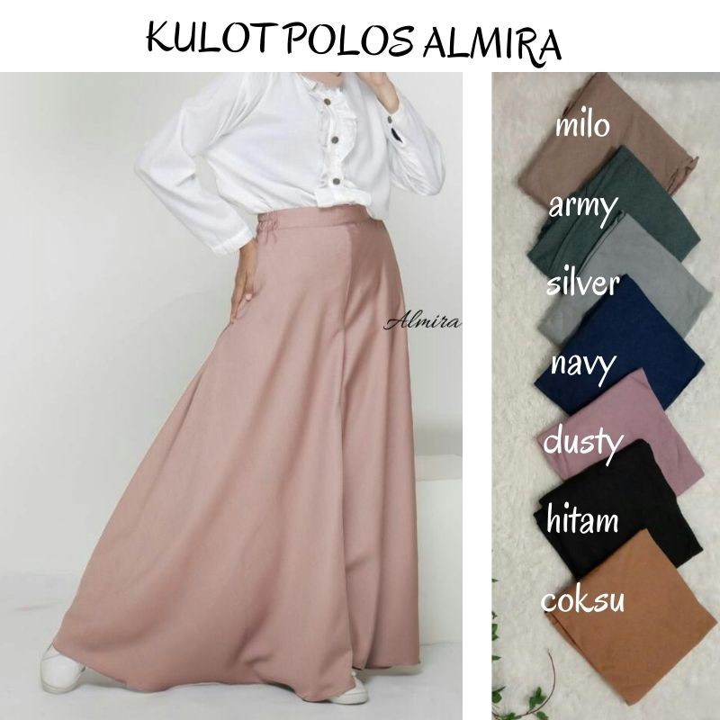 ROK katun mix baloteli Umbrela skirt viere muslim syari bawahan wanita mayung mix kulotKULOT