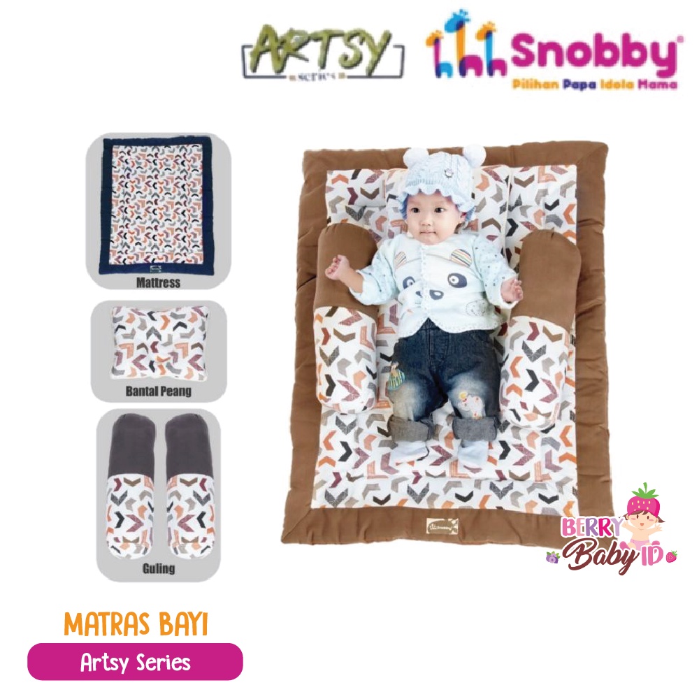 Snobby Set Matras Bayi Bantal Guling Perlengkapan Tidur Baby Mattress Berry Mart