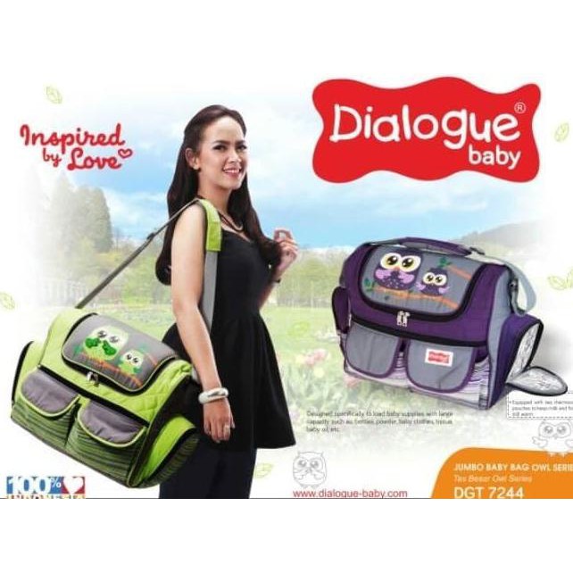 Dialogue Baby Tas Besar Perlengkapan Bayi Owl Series Dgt 7244 - Hijau Tosca