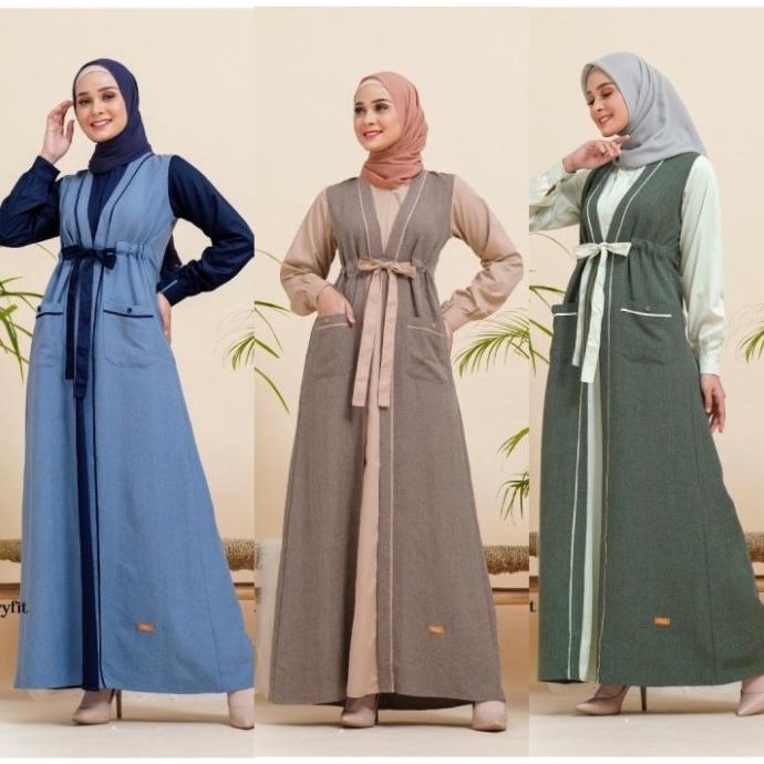 Gamis Nibras NB B07 Terbaru 2021/ Gamis Terbaru 2021 Modern Lebaran