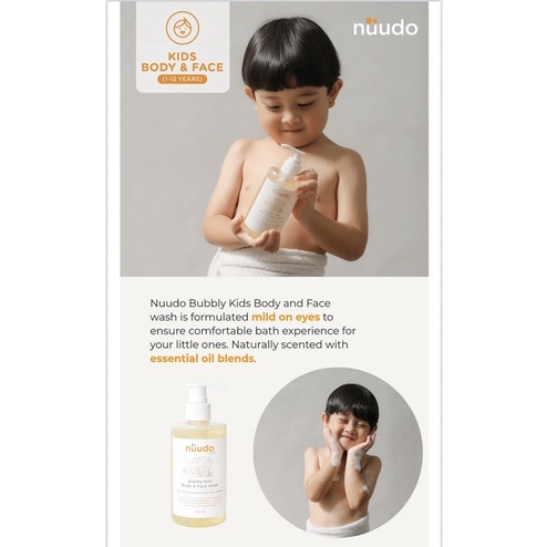 Nuudo by Pureco Gentle Baby Head to Toe // Nuudo by Pureco Kids Body to Face Wash // Nuudo Sabun Shampo Bayi Travel Size 60ml // Nuudo Sabun Cuci Muka &amp; Badan Anak 60ml Travel Size Plant Based Organic Alami