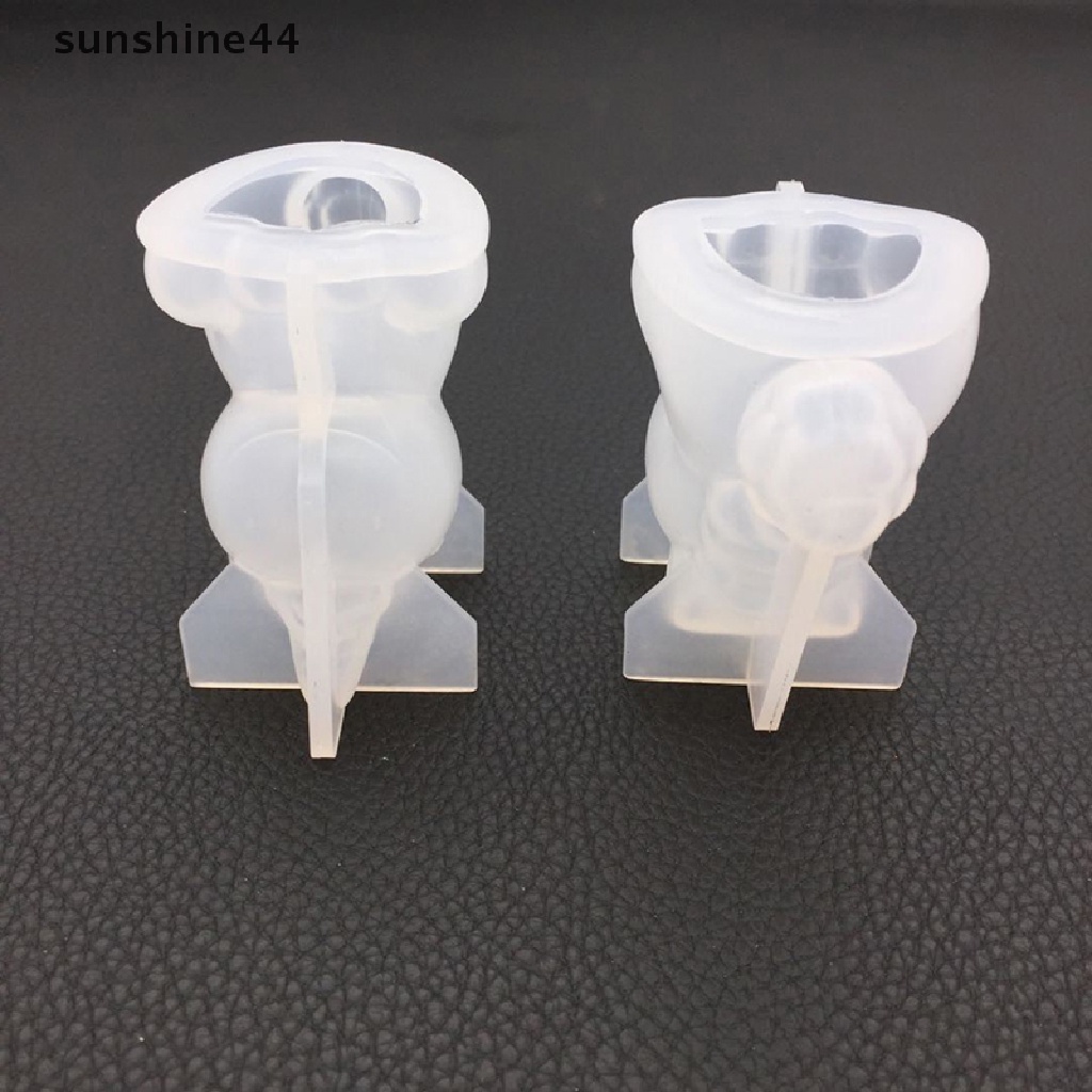 Sunshine Cetakan Es Batu / Lilin Bentuk Unicorn 3D Bahan Silikon