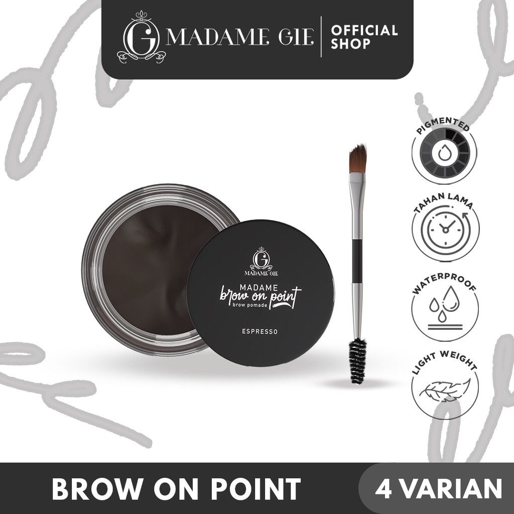 LIZBEAUTY - Madame Gie Madame Brow On Point – Make Up Eyebrow Pomade Cream Pensil Alis Waterproof