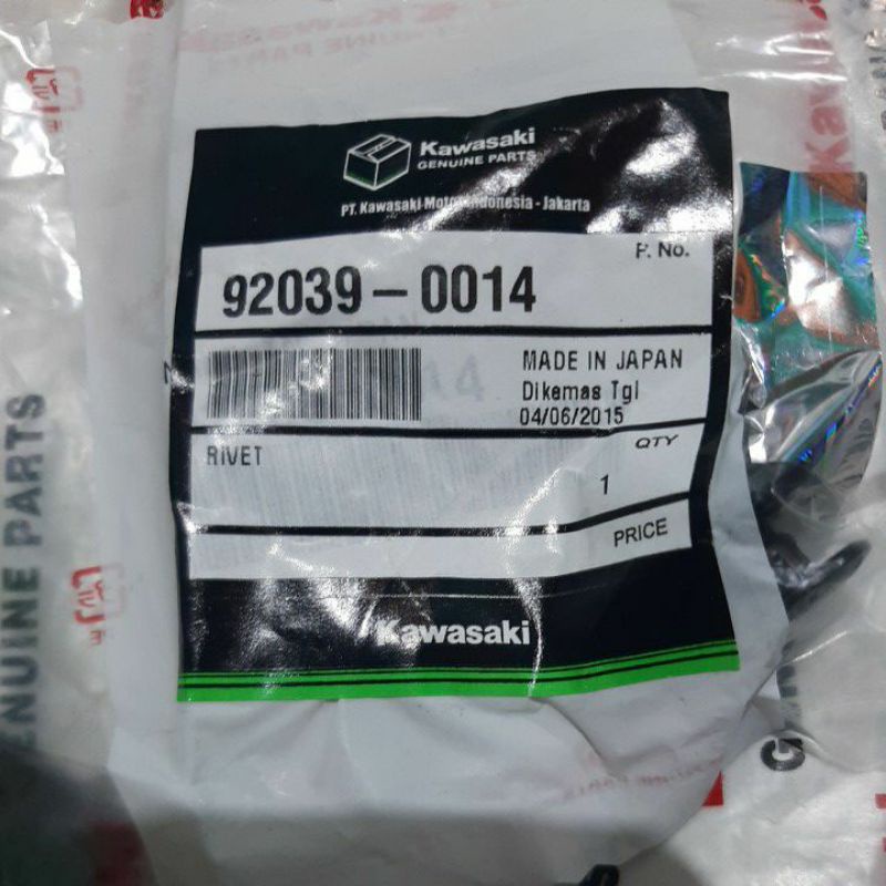 92039-0014 RIVET FAIRING NINJA NEW 150R