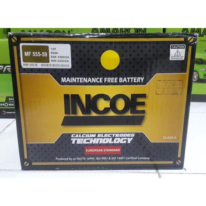 Aki mobil Peugeot 206, 306, 405, 605 INCOE MF 555-59 Aki Kering langgengb4 Diminati Banget