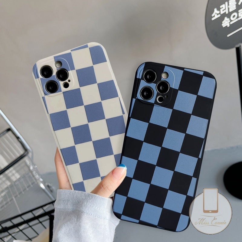 Soft Case Tpu Motif Kotak-Kotak Hitam Putih Untuk Infinix Hot 11 Play 10 11 10S Smart 5 6 Hot 10T Note 8 9 Play