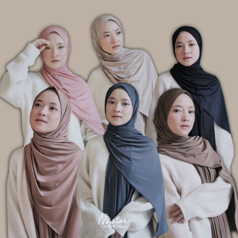 Pashmina Instan Jersey Ns by Nissa Sabyan ORIGINAL