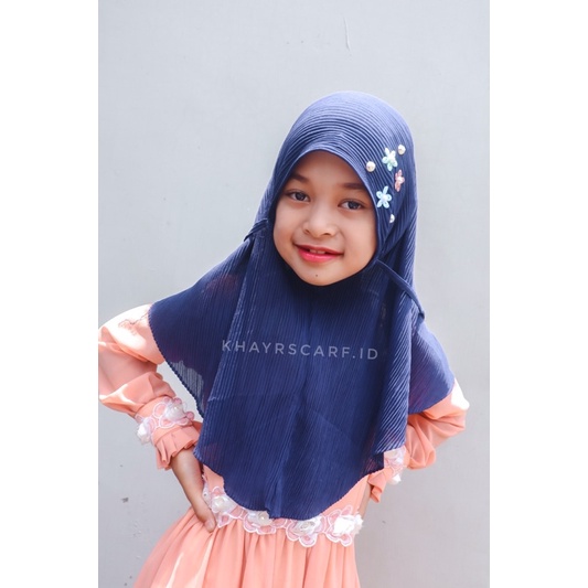 Jilbab Anak / Kerudung Bergo Anak Plisket Naqita Umur 1-6 Th