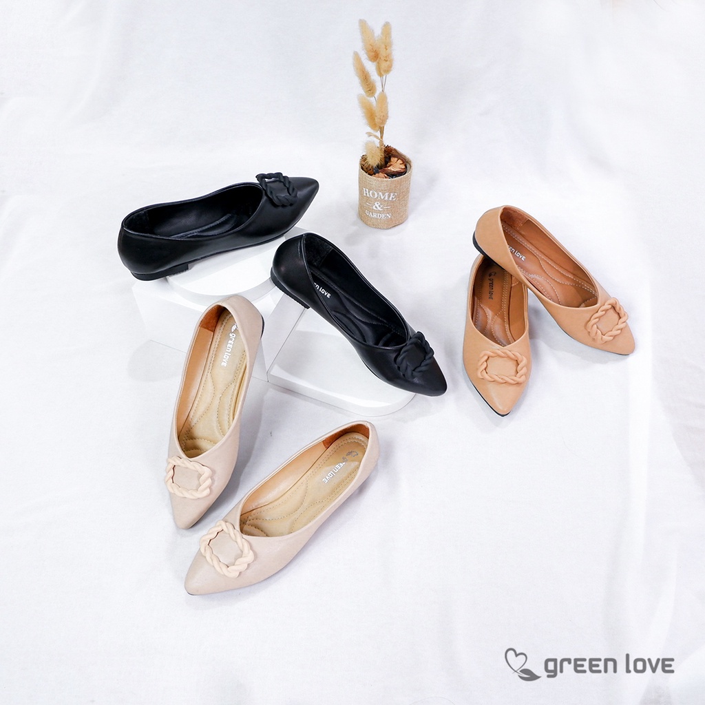 Green Love Sepatu Flat SHADY