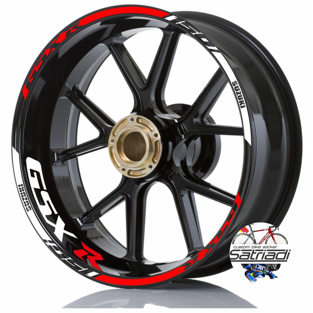 Stiker Velg Sticker Decal Motor FD Suzuki GSXR GSX-R GSX R 150 putih merah vN177