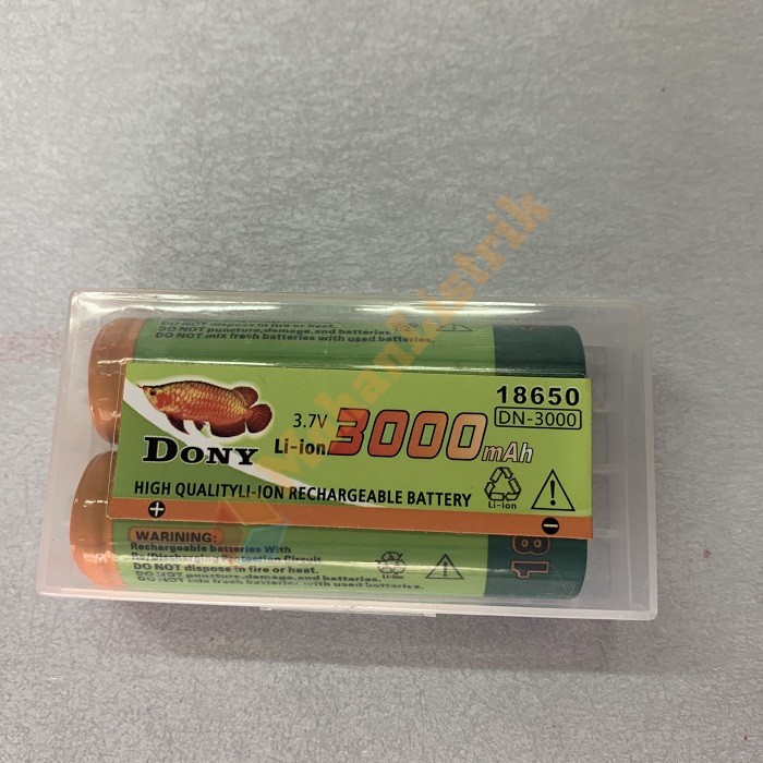 Baterai Charge Senter Kepala Dony 3000 mAH Lithium