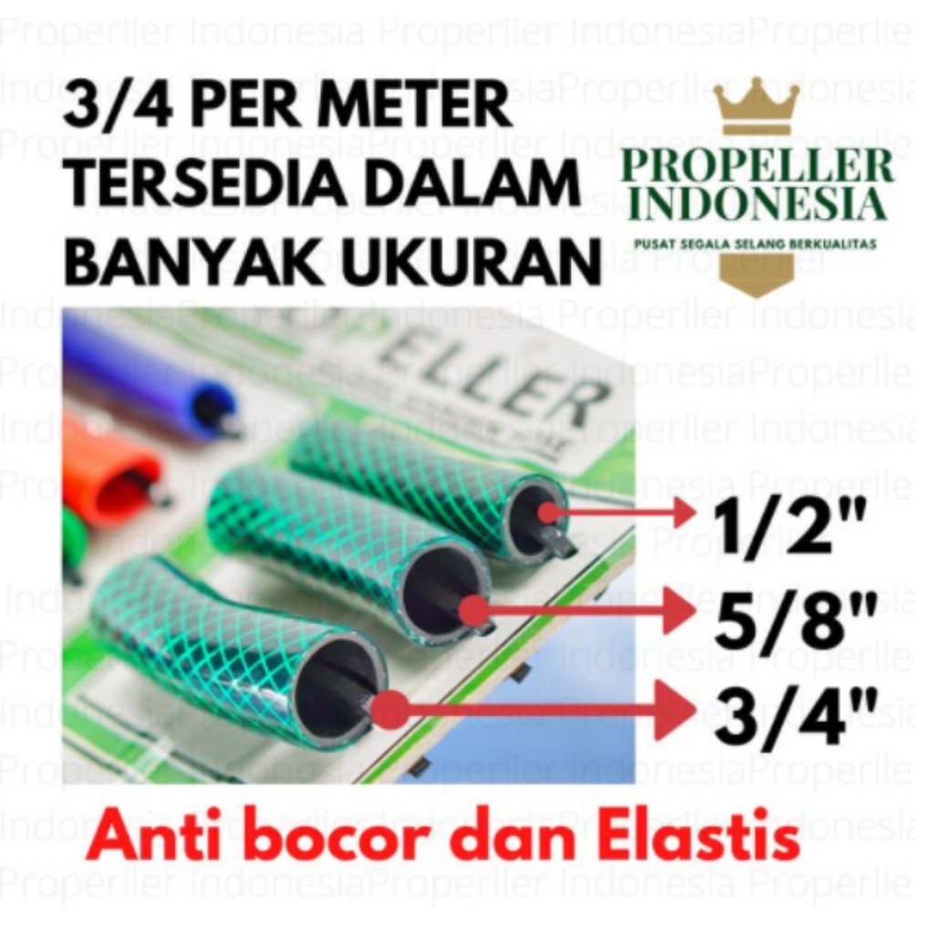 Selang Air PERMETER 3/4 Benang Hijau /Selang Air Taman/Selang Siram Tanaman/Selang Air Elastis