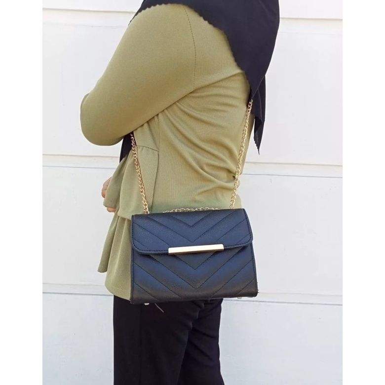 Tas Selempang Wanita VEVE BEHEL Trendy Terlaris / Tas Wanita Bordir Cevron