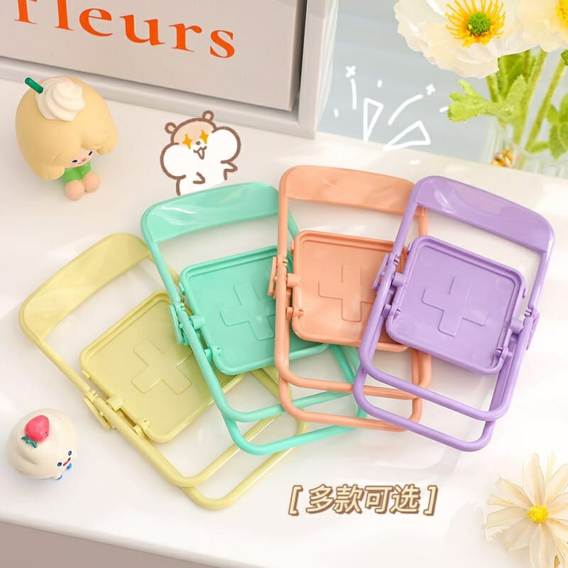 Phone Holder Lipat Macaron Holder Hp Meja Model Kursi Warna Warni