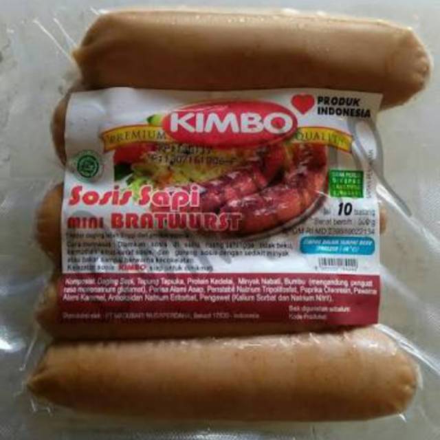 

KIMBO sosis bratwurst mini original 500gr
