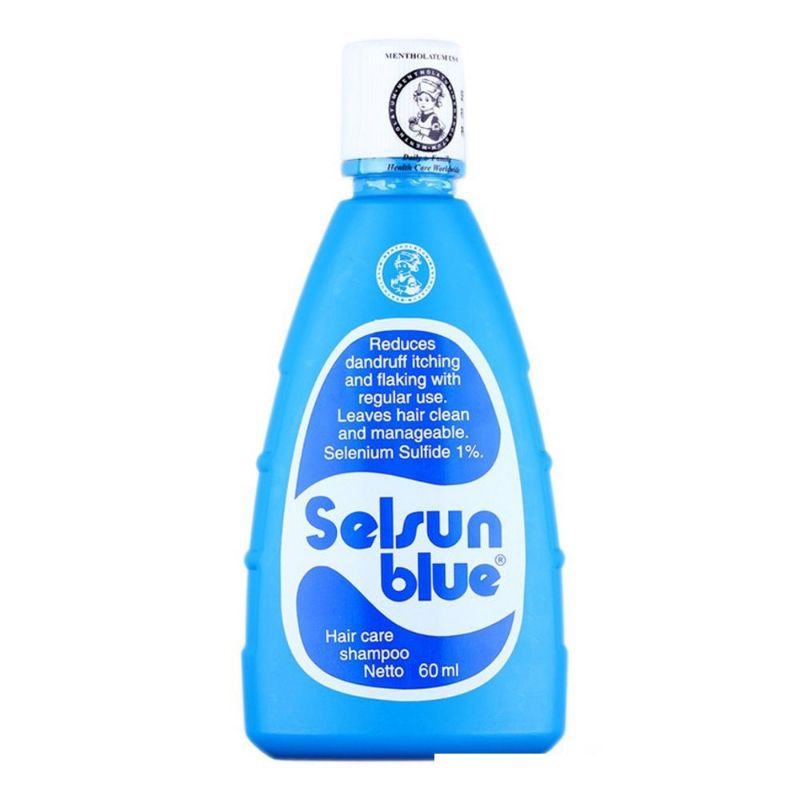 `ღ´ PHINKL `ღ´ Shampo selsun Blue (60ml) untuk ketombe parah dan hair loss rambut rontok kulit kepala bersisik