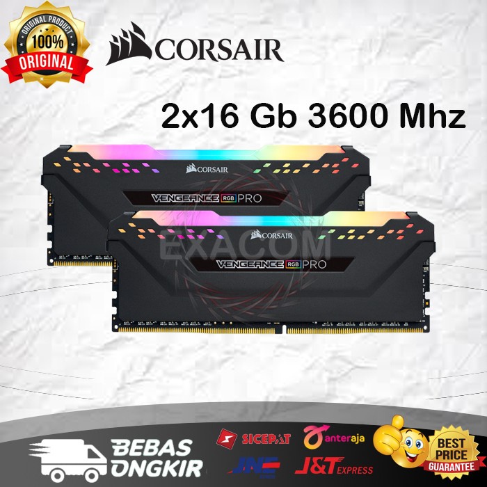 Corsair Vengeance RGB PRO Black 32GB (2X16GB) 3600MHz