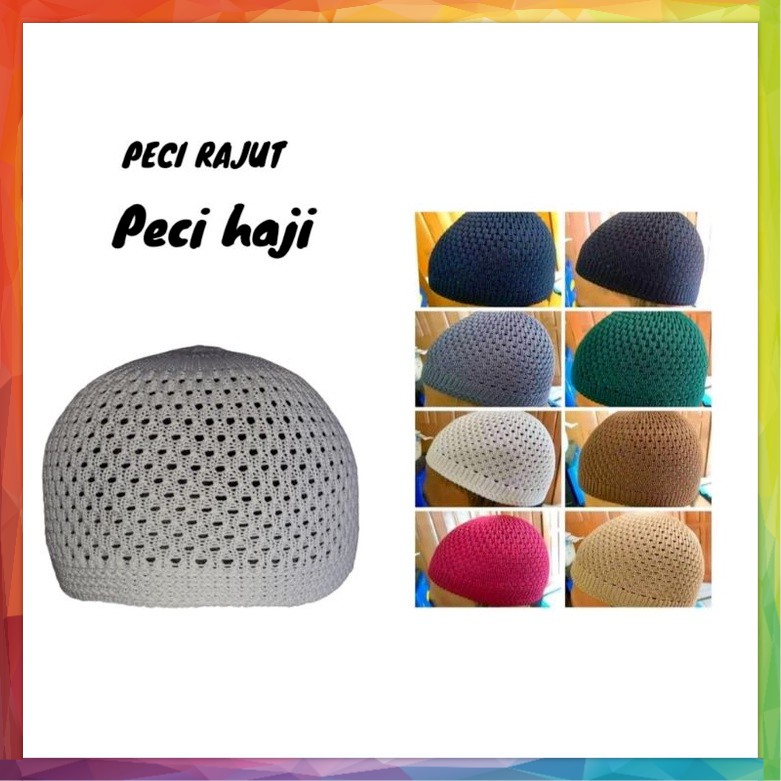 Peci Haji Kopiah Songkok RAJUT NANAS POLOS