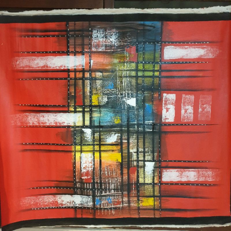 Lukisan kanvas abstrak