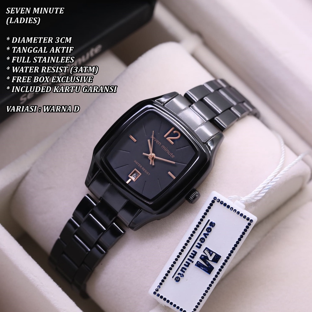 (FREE BOX) JAM TANGAN WANITA FASHION RANTAI BODY SEGI TANGGAL AKTIF