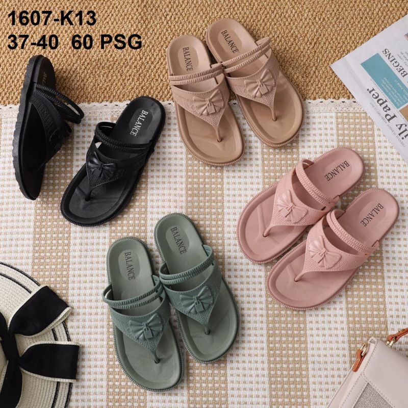 Sandal Jepit Tali Belakang Motif Pita 1607 Balance