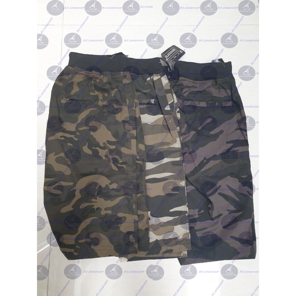 Atjin- Celana Pendek Pinggang Karet Loreng Russia Katun Twill Lembut Tactical Camo