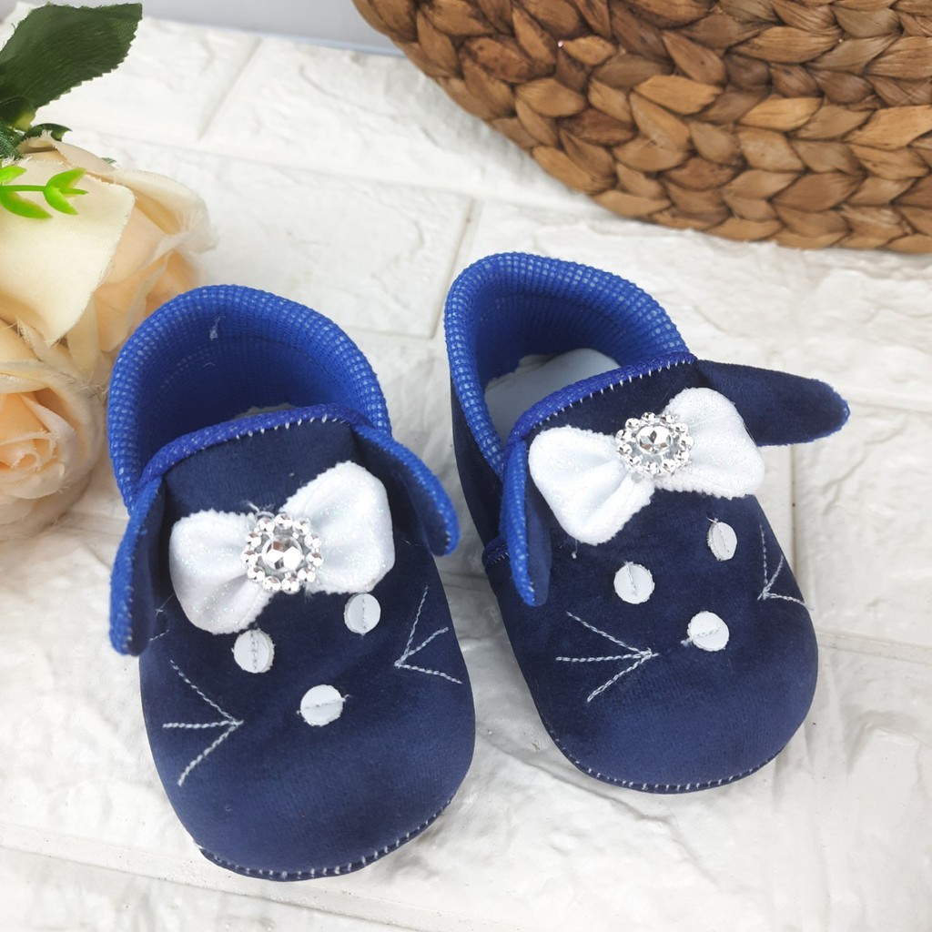 [TAMAN SEPATUKU] SEPATU TRENDY MURAH PREWALKER ANAK PEREMPUAN  0-12 BULAN KARTUN KUCING LUCU FPX11