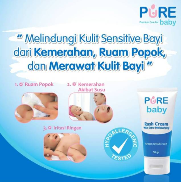 Purebb Rash Cream 50 gr - krim ruam bayi