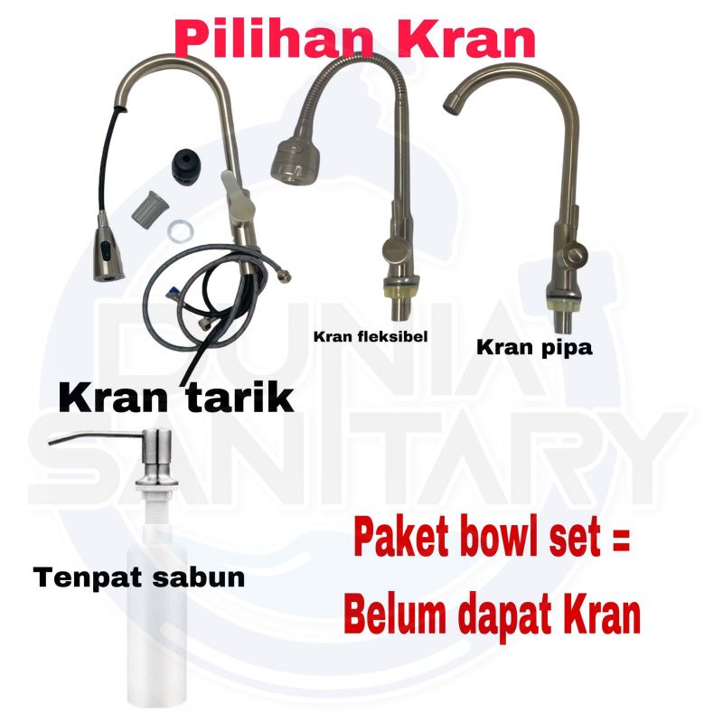 Paket Kitchen sink GOLDEN HAND 6045 By onan bak cuci piring stainless Sus 304 jaring