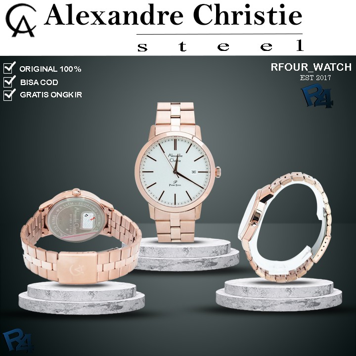 Jam Alexander Christie Pria Original Jam Tangan Alexandre Christie Laki Laki 1007 Alexander Cristie 