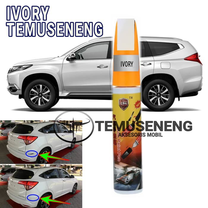 Ivory White Putih Mutiara Cat Mobil Penghilang Lecet Baret Gores Noda