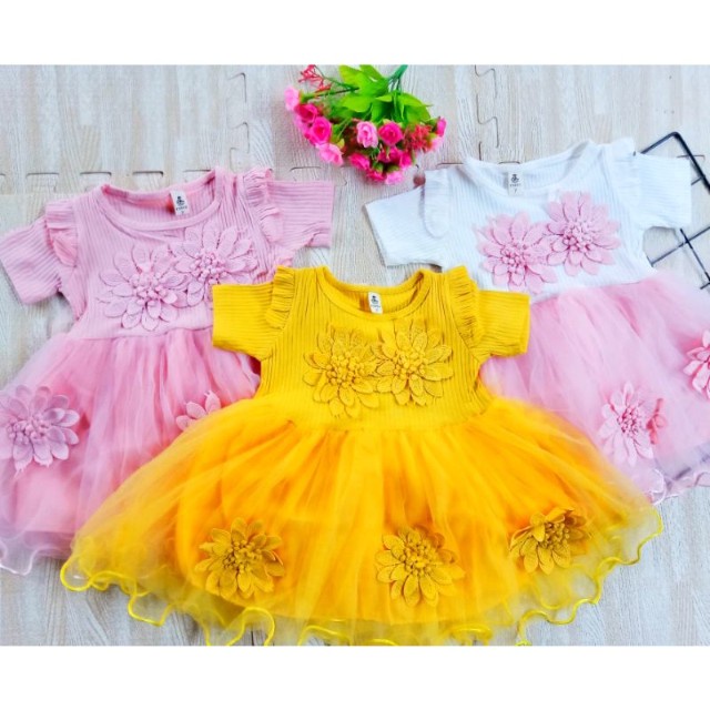 [0-5th] DRESS TUTU ANAK GAUN PESTA DRESS TILE ANAK LUCU MOTIF BUNGA DRESS TUTU ANAK IMPORT PREMIUM