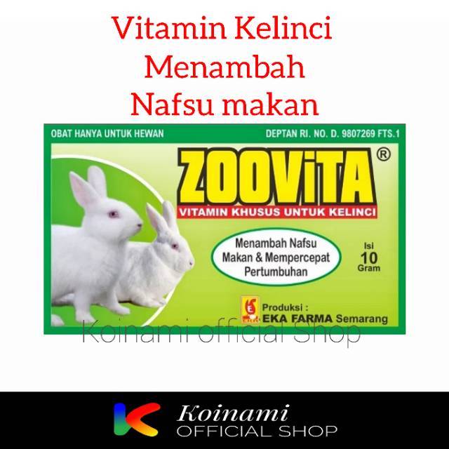 ZOOViTA 10gr @ 1 sachet / vitamin penambah nafsu makan Kelinci / marmut rabbit / obat / eka farma