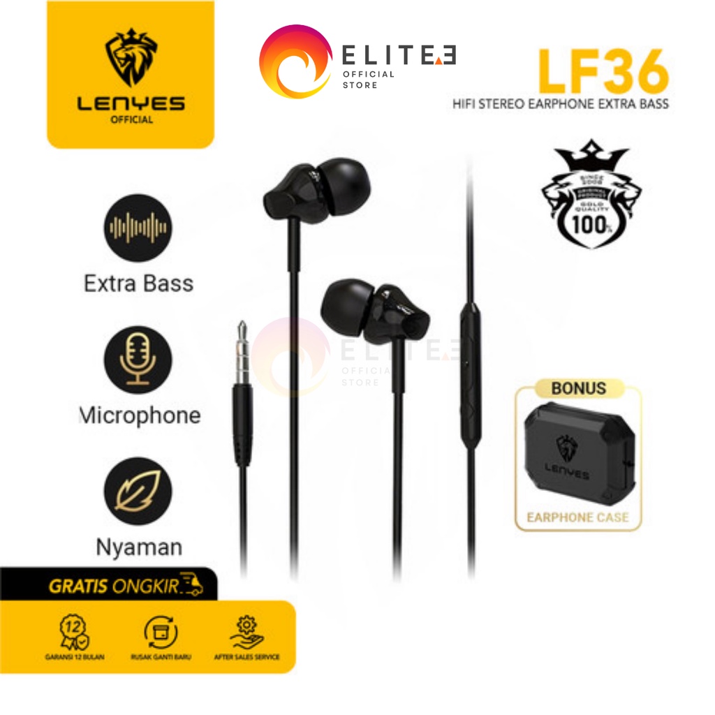 Headset Stereo LENYES LF36 Hifi Extra Bass with Handsfree Microphone