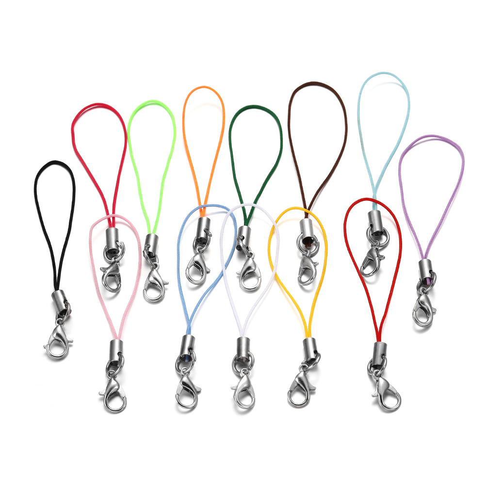 100 pieces/batch 72mm polyester pendant lanyard untuk DIY anting-anting liontin membuat perhiasan persediaan