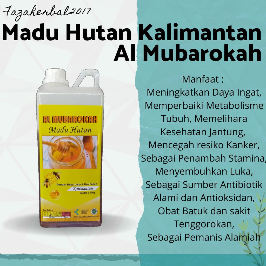 

MINUMAN KESEHATAN, KEBUGARAN, HERBAL, PENAMBAH NAFSU MAKAN, Madu Al Mubarokah Kemasan Baru Asli 1kg Dengan Hasil Uji Laboratorium (COA) dan BPOM