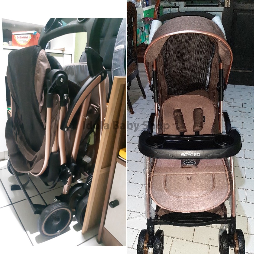 Stroller Pliko Spyder 297 Gold Frame Kereta Dorong Bayi