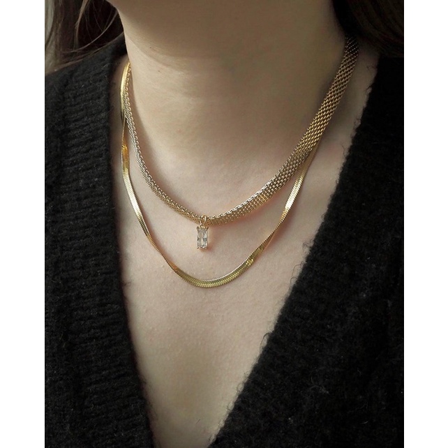 Ark.co - Domergue mesh choker necklace kalung rantai minimalis